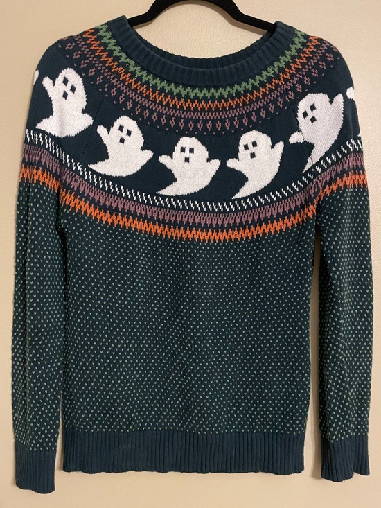Modcloth Sweaters - Modcloth Ghost Fair Isle Sweater you’ve been ghosted small cotton